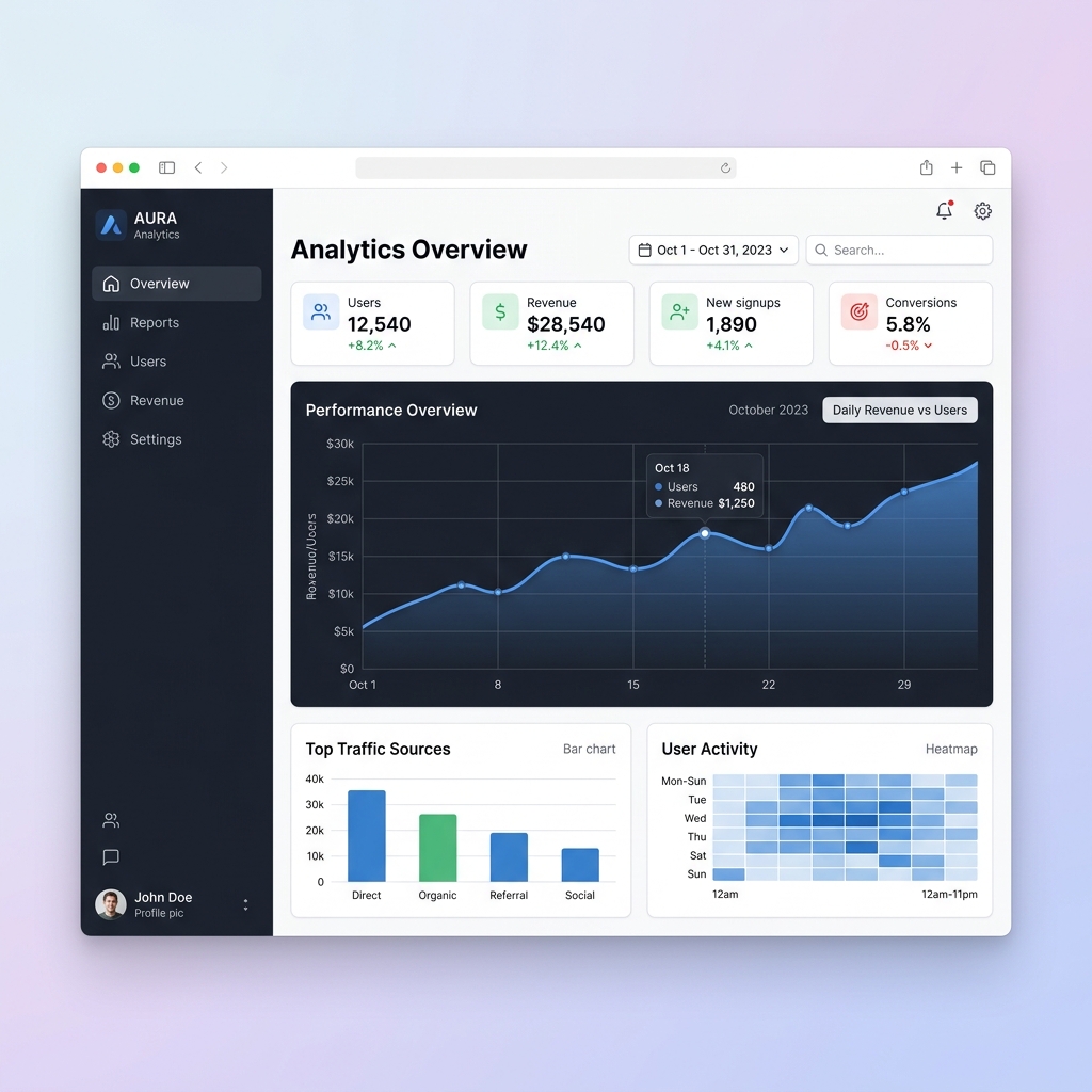 Live preview dashboard